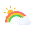 Clear Rainbow (Filled) Free Open-Source SVG Icon