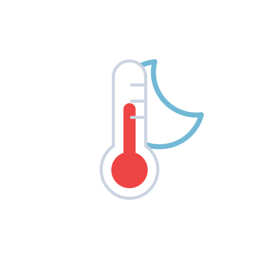 Moon Thermometer Free Open-Source SVG Icon (Meteocons)