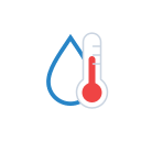 Thermometer with Raindrop (Meteocons) Free Open-Source SVG Icon