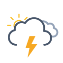 Extreme Snow Thunderstorms During Day (Meteocons) Free Open-Source SVG Icon