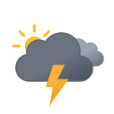 Extreme Snow Thunderstorms During Day (Filled) Free Open-Source SVG Icon