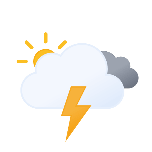 Daytime Thunderstorms with Overcast and Snow (Filled) Free Open-Source SVG Icon (Meteocons)