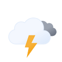 Thunderstorms Overcast Snow (Filled) Free Open-Source SVG Icon