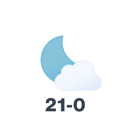 Late Evening Time (Filled) Free Open-Source SVG Icon (Meteocons)