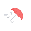 Windy Umbrella (Filled) Free Open-Source SVG Icon