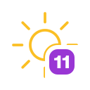 UV Index Level 11 (Meteocons) Free Open-Source SVG Icon