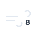 Beaufort Scale Wind Level 8 (Meteocons) Free Open-Source SVG Icon