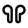 AirPods Wireless Earbuds (Line) Free Open-Source SVG Icon