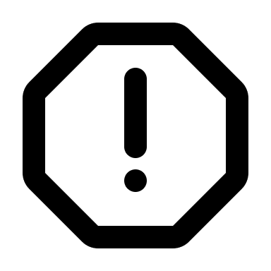 Octagonal Alert Notification (Line) Free Open-Source SVG Icon (MingCute Icon)