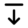 Downward Arrow Alignment (Line) Free Open-Source SVG Icon