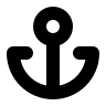 Filled Anchor Symbol (MingCute) Free Open-Source SVG Icon