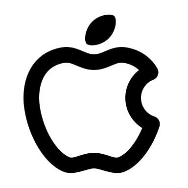 Apple Outline Logo (Line) Free Open-Source SVG Icon (MingCute Icon)