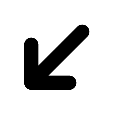 Left Down Arrow (Filled) Free Open-Source SVG Icon (MingCute Icon)