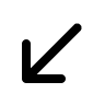 Left Down Arrow (Line) Free Open-Source SVG Icon