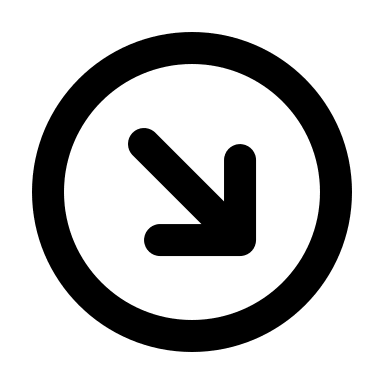 Right Down Arrow in Circle (Line) Free Open-Source SVG Icon (MingCute Icon)