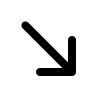 Right Down Arrow (Line) Free Open-Source SVG Icon