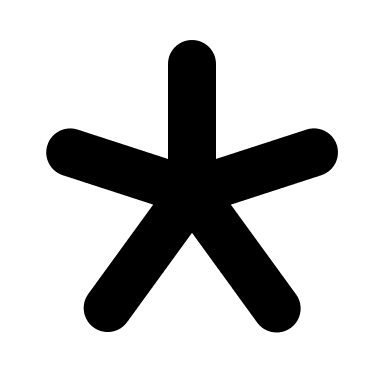 Filled Asterisk Symbol Free Open-Source SVG Icon (MingCute Icon)