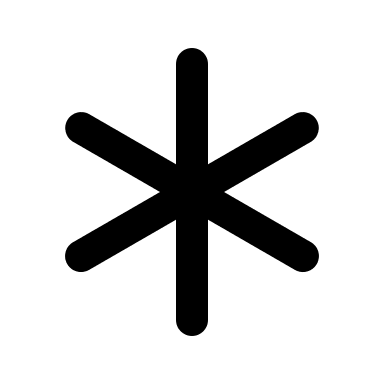 Asterisk Symbol (Line) Free Open-Source SVG Icon (MingCute Icon)