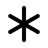 Asterisk Symbol (Line) Free Open-Source SVG Icon