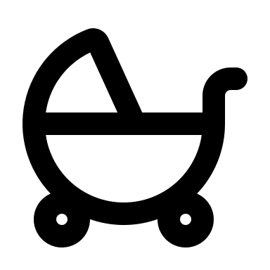 Baby Carriage (Line) Free Open-Source SVG Icon (MingCute Icon)