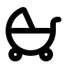 Baby Carriage (Line) Free Open-Source SVG Icon