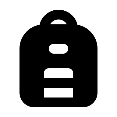 Filled Backpack Free Open-Source SVG Icon (MingCute Icon)