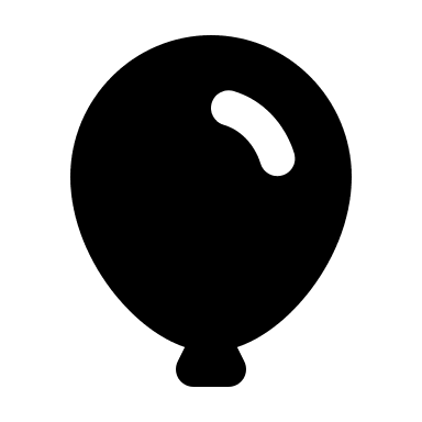 Filled Balloon 2 (MingCute) Free Open-Source SVG Icon (MingCute Icon)