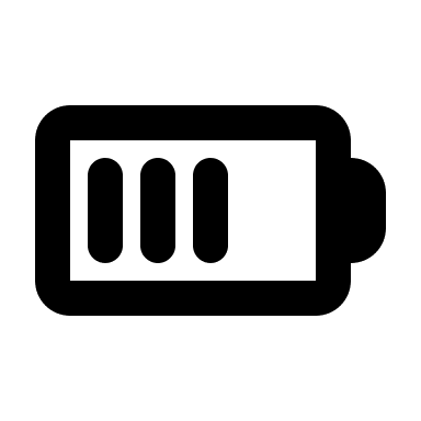 Three-Line Battery Indicator (MingCute) Free Open-Source SVG Icon (MingCute Icon)