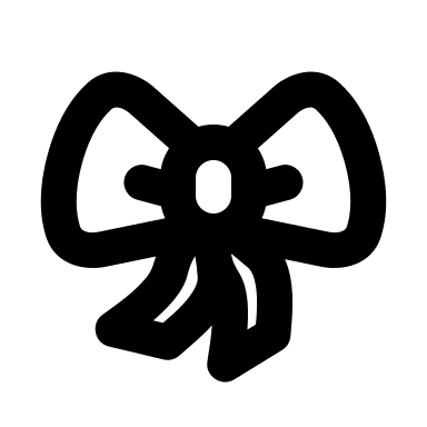 Bow Knot Design (Line) Free Open-Source SVG Icon (MingCute Icon)