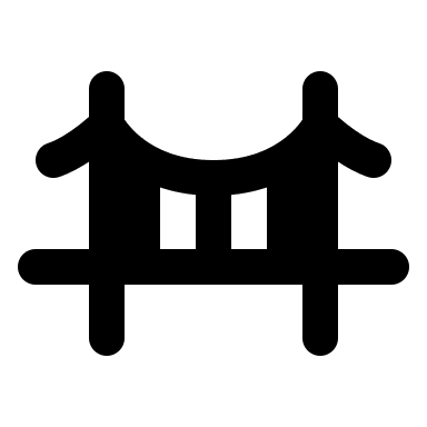 Filled Bridge Structure (MingCute) Free Open-Source SVG Icon (MingCute Icon)