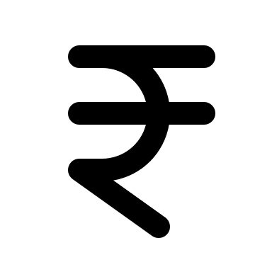 Rupee Currency Symbol (Two Line) Free Open-Source SVG Icon (MingCute Icon)