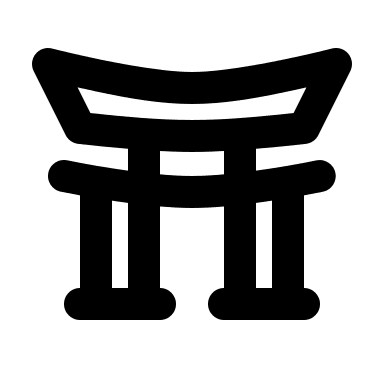 Miyajima Torii Gate (Line) Free Open-Source SVG Icon (MingCute Icon)