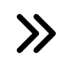 Double Right Chevron Arrow (Mono) Free Open-Source SVG Icon