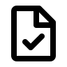 Document Check Mark (Mono) Free Open-Source SVG Icon