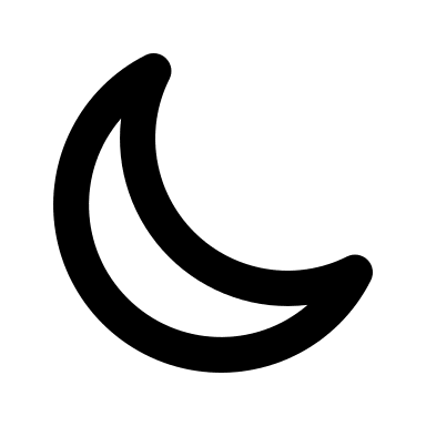 Moon Symbol (Mono) Free Open-Source SVG Icon (Mono Icons)