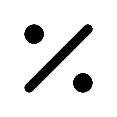 Percentage Symbol Free Open-Source SVG Icon (Mono Icons)