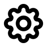 Settings Gear (Mono) Free Open-Source SVG Icon