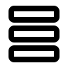 Three Rows Layout (Mono) Free Open-Source SVG Icon