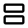 Two Rows Layout (Mono) Free Open-Source SVG Icon