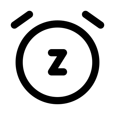 Alarm Snooze Feature Free Open-Source SVG Icon (Myna UI Icons)