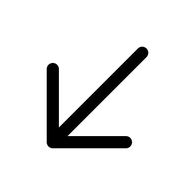 Down Left Arrow (Myna UI) Free Open-Source SVG Icon (Myna UI Icons)