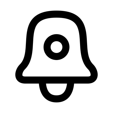 Notification Bell Active Free Open-Source SVG Icon (Myna UI Icons)