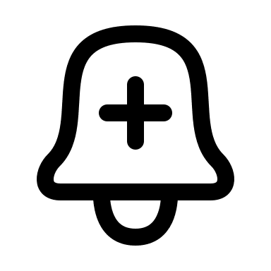 Bell Plus Notification Free Open-Source SVG Icon (Myna UI Icons)