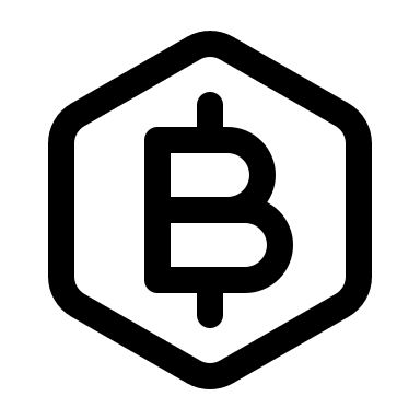 Bitcoin Hexagon Symbol Free Open-Source SVG Icon (Myna UI Icons)