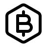 Bitcoin Hexagon Symbol Free Open-Source SVG Icon