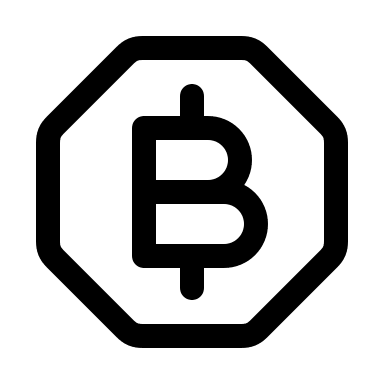 Bitcoin Octagon Shape Free Open-Source SVG Icon (Myna UI Icons)