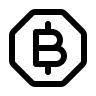 Bitcoin Octagon Shape Free Open-Source SVG Icon