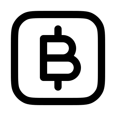 Bitcoin Square Logo Free Open-Source SVG Icon (Myna UI Icons)