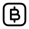 Bitcoin Square Logo Free Open-Source SVG Icon