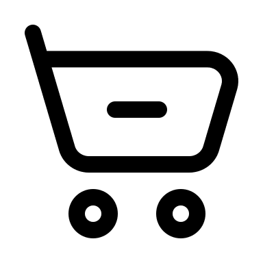 Shopping Cart with Minus Sign Free Open-Source SVG Icon (Myna UI Icons)